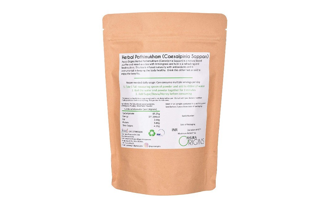 Ayura Origins Herbal Pathimukham Tea (Caesalpinia Sappan)   Pack  200 grams